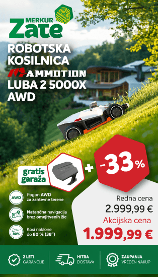 ROBOTSKA KOSILNICA MAMMOTION LUBA 2 5000X AWD + gratis GARAŽA
