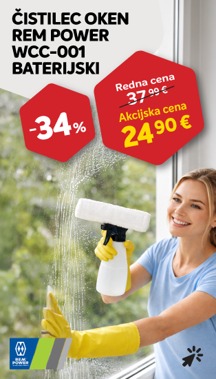 ČISTILEC OKEN REM POWER WCC-001 BATERIJSKI