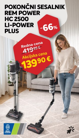 POKONČNI SESALNIK REM POWER HC 2500 LI-POWER PLUS - Akcija -66%