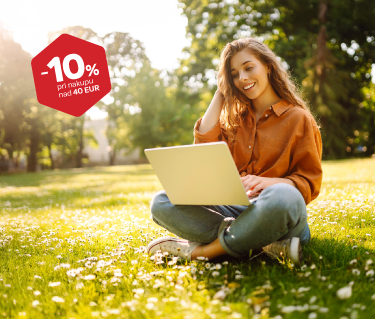 <br>Izkoristi akcijo <br>10 % pri nakupu<br> nad 40 €