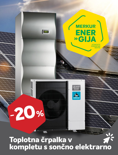 Paket sončna elektrarna s toplotno črpalko