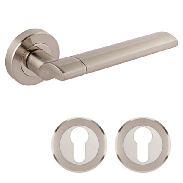 KLJUKA ZA VRATA APECS 0492 NI/SAT CILINDER