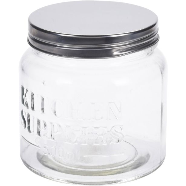 POSODA ZA SHRANJEVANJE 0.5 L STEKLENA S POKROVOM