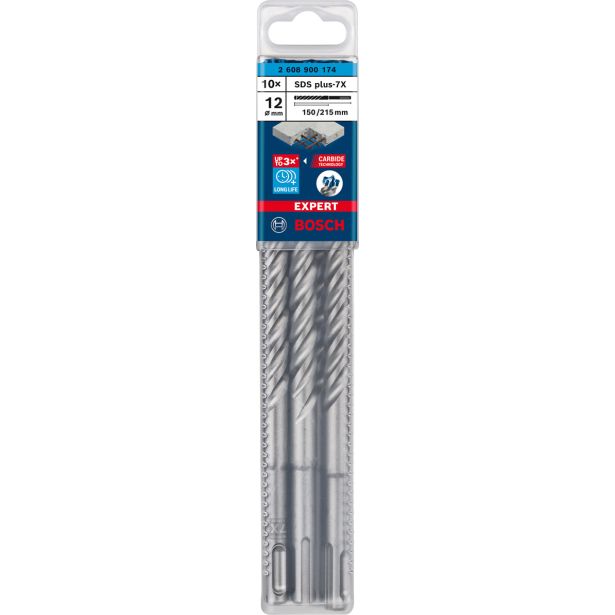 10-DELNI KOMPLET UDARNIH SVEDROV EXPERT SDS PLUS-7X, 12 X 150 X 215 MM