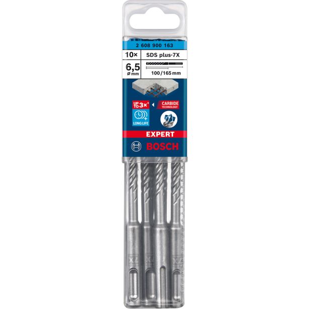 10-DELNI KOMPLET UDARNIH SVEDROV EXPERT SDS PLUS-7X, 6,5 X 100 X 165 MM