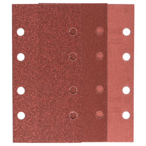 SAMOPRITDILNI BRUSNI LIST BOSCH 10-DELNI SET C430 RDEČ 93X185 MM K60/120/180