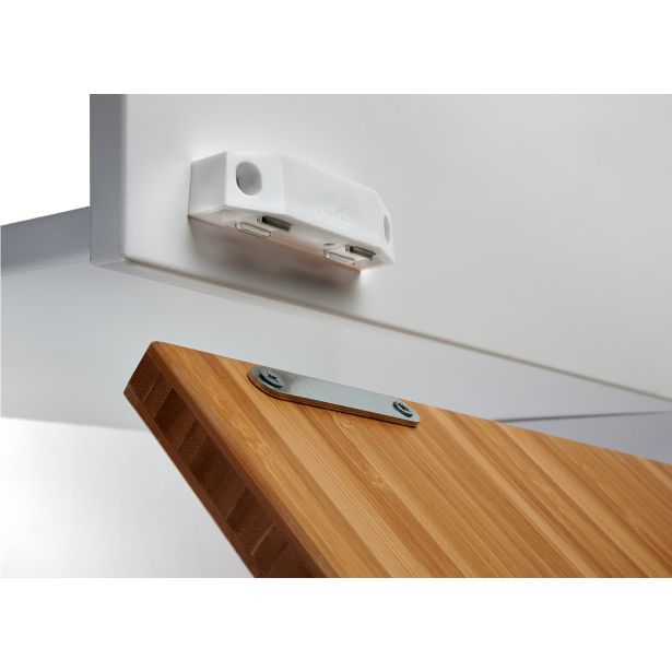 MAGNETNI ZASKOČNIK HETTICH DIY 75X19X17 MM, 10 KG, BELA, V ZAVOJU STA 2 KOS