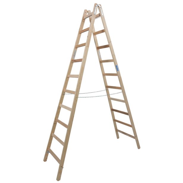 PROSTOSTOJEČA LESTEV KRAUSE 10 STOPNIČNA LESENA