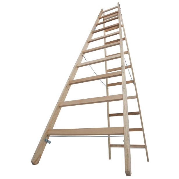 PROSTOSTOJEČA LESTEV KRAUSE 10 STOPNIČNA LESENA