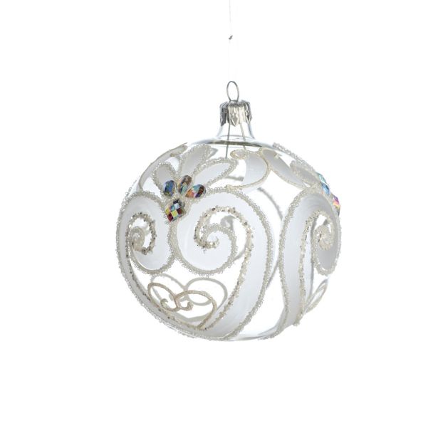 STEKLENA BUNKA GLOSSTYLE 100 MM 4/1 BELA 2 Z IN 2 BREZ DEKORJA