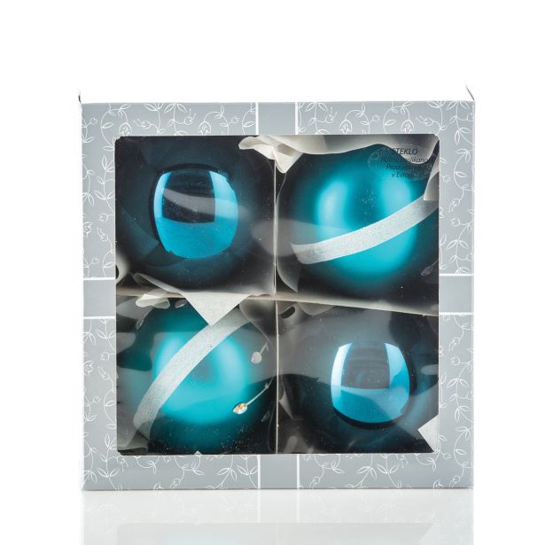 STEKLENA BUNKA GLOSSTYLE 100 MM 4/1 TEMNO MODRA 2 Z IN 2 BREZ DEKORJA