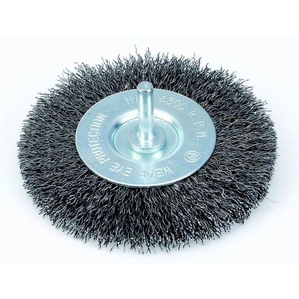 KROŽNA ŽIČNA ŠČETKA TACTIX 100MM FE 0.30MM OS 6MM