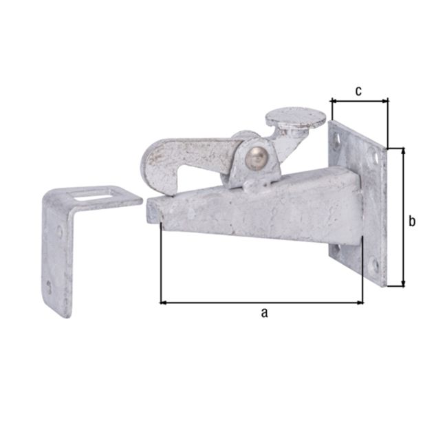 OPORNIK ZA GARAŽNA VRATA ALBERTS 100X65 MM ZA VRTNA VRATA STENSKA MONTAŽA