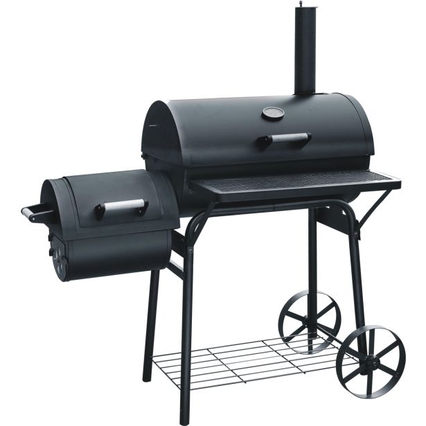 ŽAR NA OGLJE MQ 104X64X120 CM NA KOLESIH ČRN