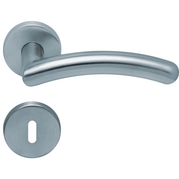 INOX KLJUKA ZA VRATA SCOOP 1084 Z ROZETO KLJUČ