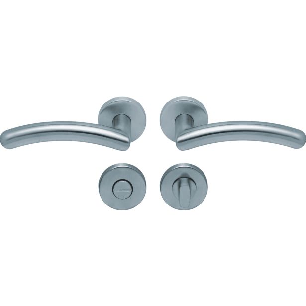 INOX KLJUKA ZA VRATA SCOOP 1084 Z ROZETO WC