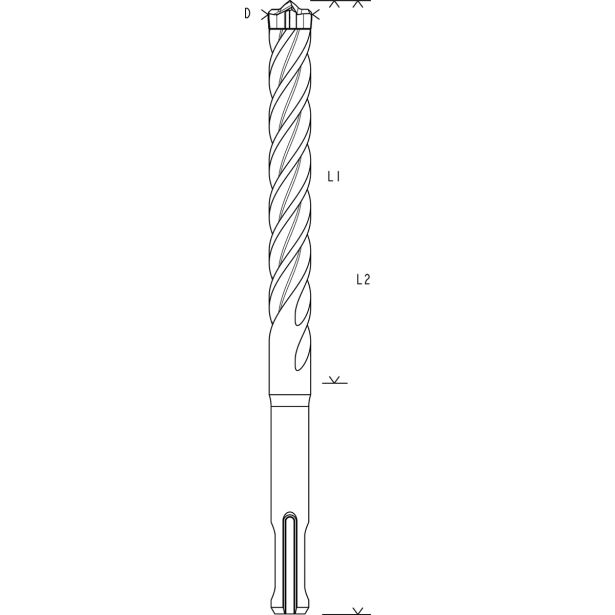 SVEDER ZA BETON SDS PLUS BOSCH 10.0X950/1000 MM 7X 4-REZILA