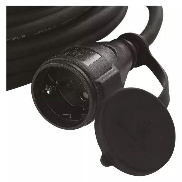 PODALJŠEK EMOS 10M H07RN-F 3X1.5MM2 ČRN, 1 X VTIČNICA