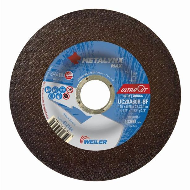 REZALNA PLOŠČA ZA RF METALYNX 115X0.75X22.23 MM UC20A60R-BF