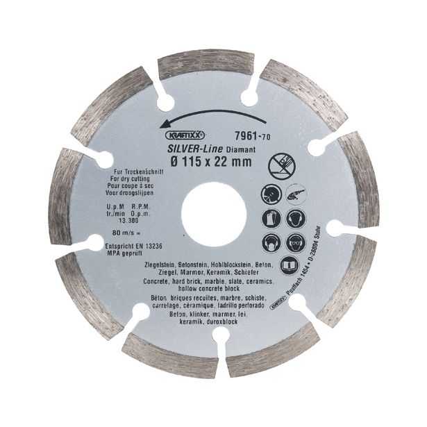 DIAMANTNA REZALNA PLOŠČA EINHELL 115X22 MM KERAMIKA, PORCELAN, PLOŠ.