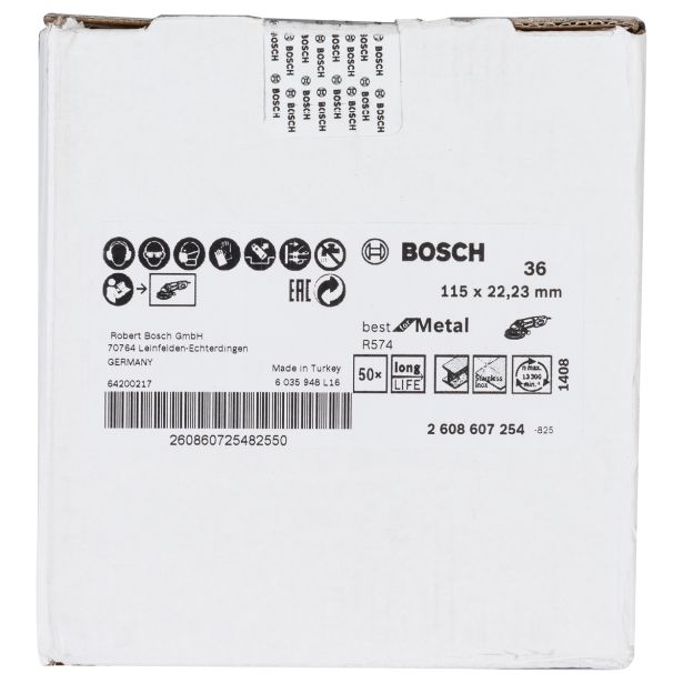 FIBERFLEX DISK ZA KOVINO BOSCH 115X22 MM Z36 R574