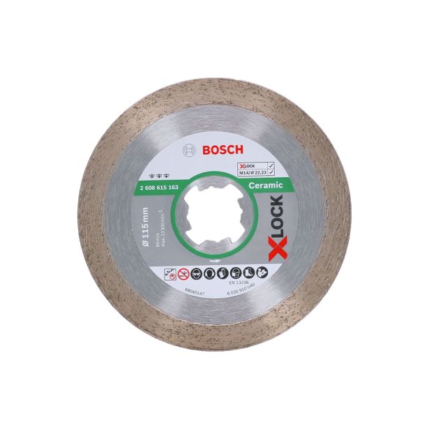 DIAMANTNA REZALNA PLOŠČA BOSCH 115X22.23X1.8X10 MM X-LOCK ZA KERAMIKO