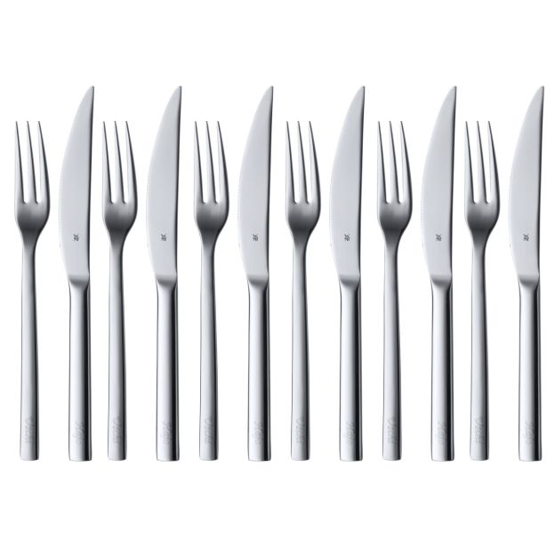 SET JEDILNEGA PRIBORA WMF 12 DELNI SET NOŽEV IN VILIC ZA STEAKE NUOVA