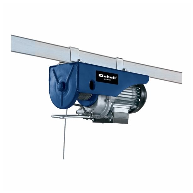 ELEKTRIČNO DVIGALO Z ŽIČNO VRVJO EINHELL 125KG/250KG, 8M/4MIN JEKLENA VRV FI 3 MM