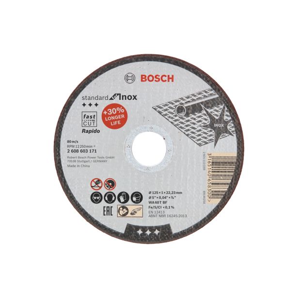 REZALNA PLOŠČA ZA RF BOSCH 125X1X22.23 MM WA 60 T BF