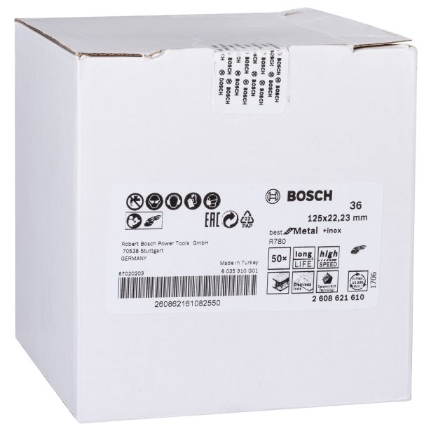 FIBERFLEX DISK ZA KOVINO BOSCH 125X22 MM Z36 R780