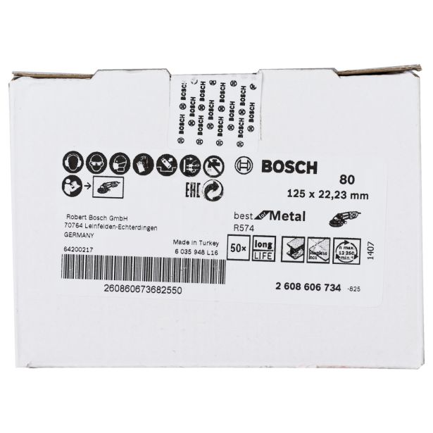 FIBERFLEX DISK ZA KOVINO BOSCH 125X22 MM Z80 R574