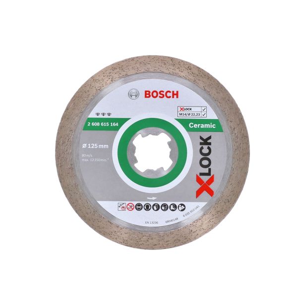 DIAMANTNA REZALNA PLOŠČA BOSCH 125X22.23X1.8X10 MM X-LOCK ZA KERAMIKO
