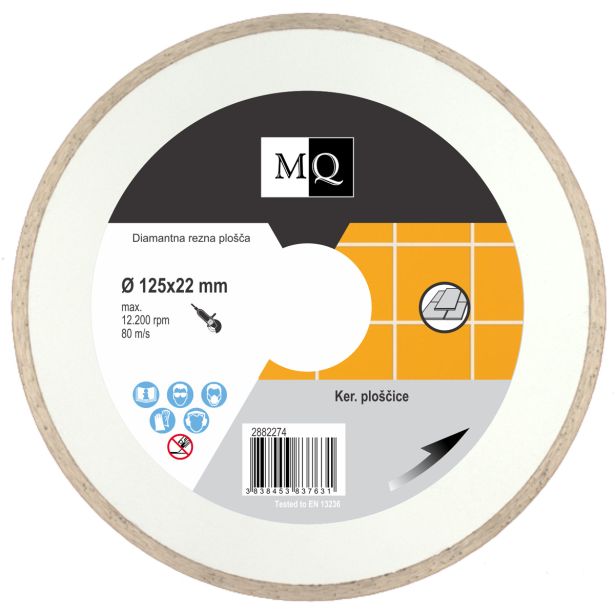 DIAMANTNA REZALNA PLOŠČA MQ 125X22X5.5 MM KERAMIKA