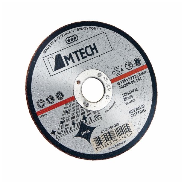REZALNA PLOŠČA ZA RF MTECH 125X3X22 MM 20A30P-BF