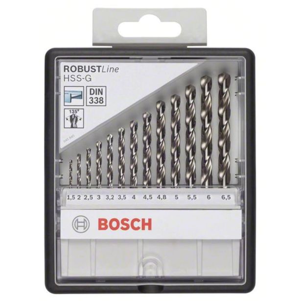 GRT. SVEDROV ZA KOVINO BOSCH 13-DELNI KOMPLET SVEDROV ROBUST LINE HSS-G 135°