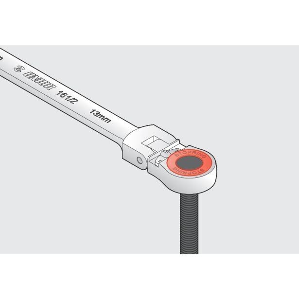VILIČASTO OBROČNI KLJUČ Z RAGLJO Z ZGLOBOM UNIOR 13 MM ART. 161/2 (622844)