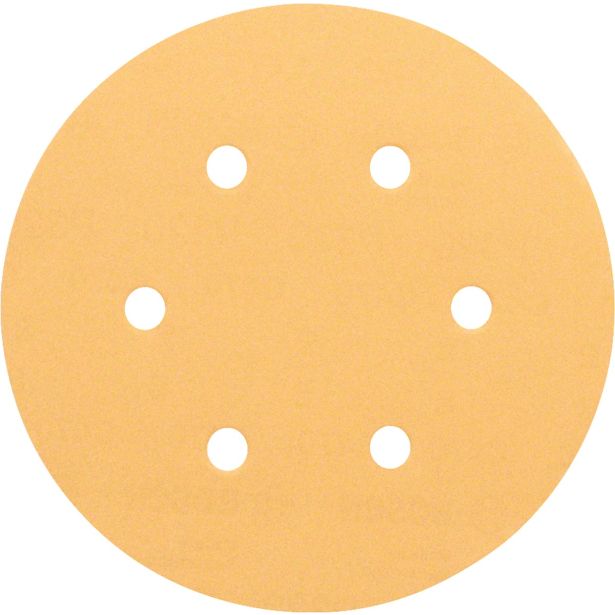 5-DELNI SET SAMOPRITRDILNIH BRUSNIH DISKOV BOSCH 150 MM K180 6 LUKENJ RUMENA BARVA ZA LES