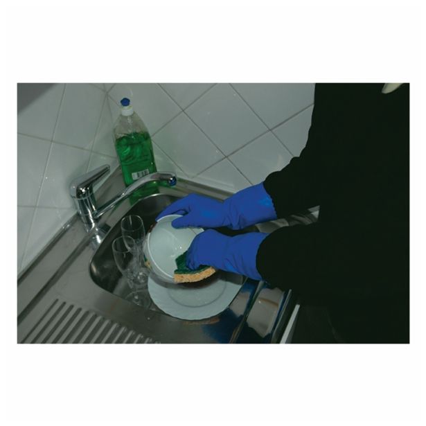 GUMENE ROKAVICE 160 ŠT. M/8 MODRA TANKA ODPRNOST:OLJE, KEMIKALIJE