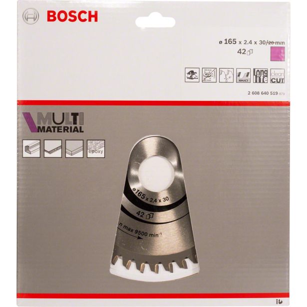 LIST ŽAGE ZA KOVINO BOSCH 165X30X2.4 MM 42 ZOB MULTIMATERIAL