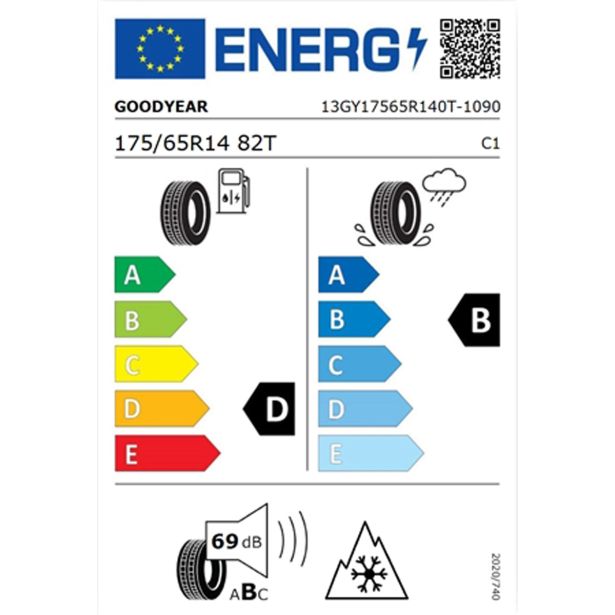 ZIMSKA GUMA GOODYEAR 175/65R14 82T UG 9+