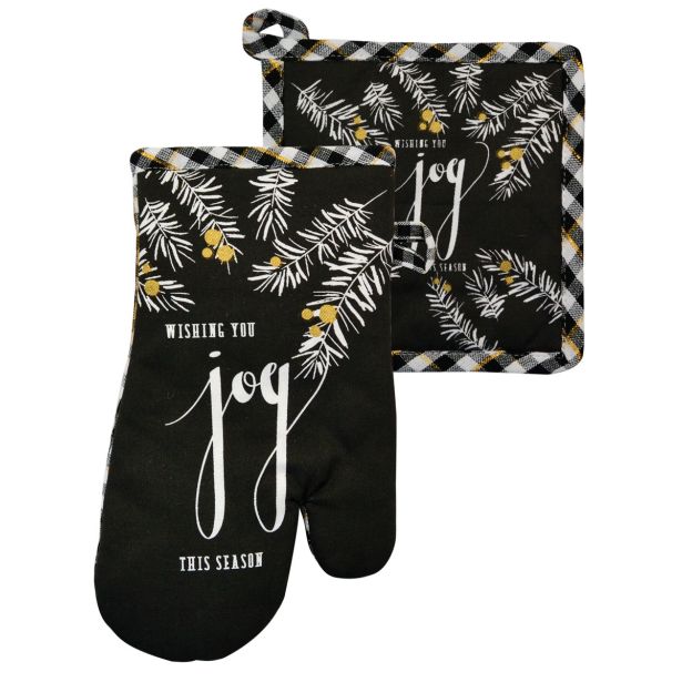 PRIJEMALKA SIRETESSILE 17X17 CM IN ROKAVICA 18X30CM ČRN/RDEČ/BEL