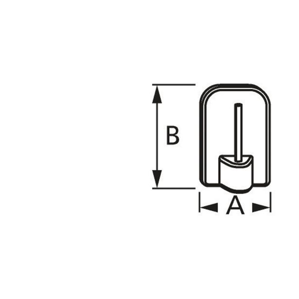 OBEŠALO 17X24 SAMOLEPILNA KLJUKA BELA V ZAVITKU 4 KOS