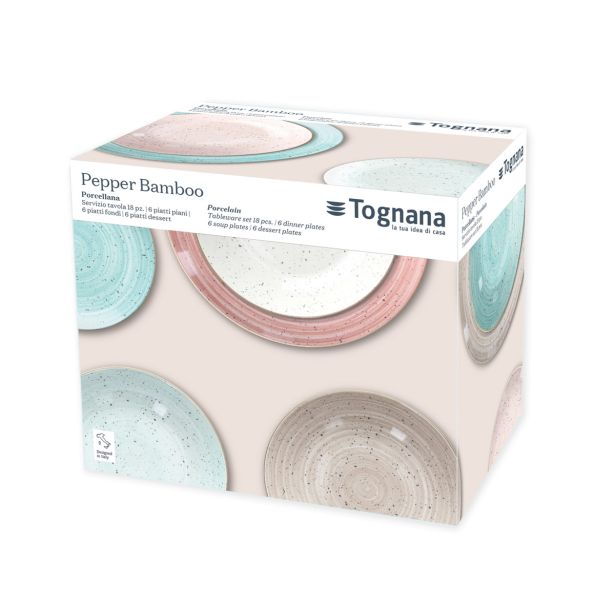 SET KROŽNIKOV TOGNANA 18 DELNI METROPOLIS PEPPER BAMBOO