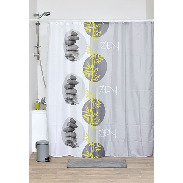 TENDANCE ZAVESA ZA KAD + 12 PP KLJUKIC 180 X 200 CM POLIESTER, PALAOS