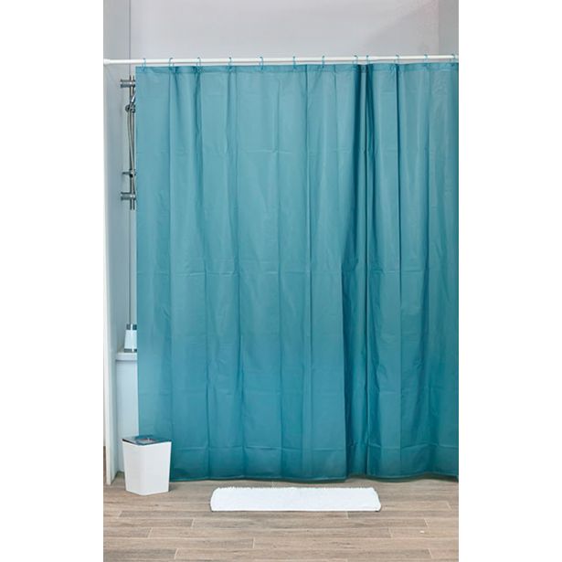 TENDANCE ZAVESA ZA KAD EVA LASER, BLUE PEACOCK 180 X 200 CM