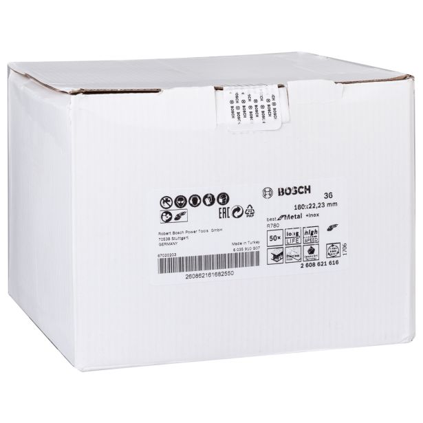 FIBERFLEX DISK ZA KOVINO BOSCH 180X22 MM Z36 R780
