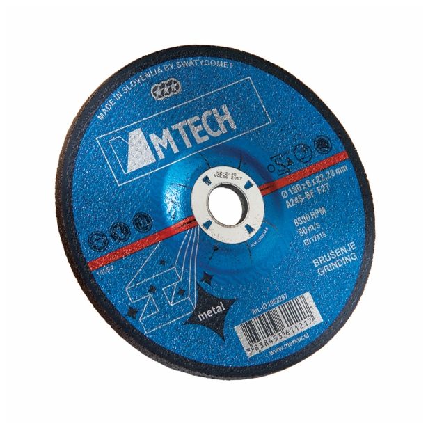 BRUSNA PLOŠČA ZA JEKLO MTECH 180X6X22 MM A24S-BF