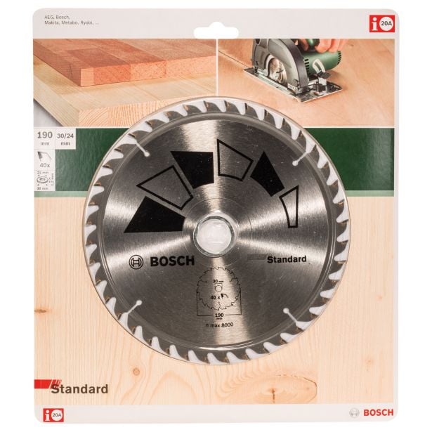 LIST ŽAGE ZA LES WIDIA BOSCH 190X30/24 MM 40Z STANDARD