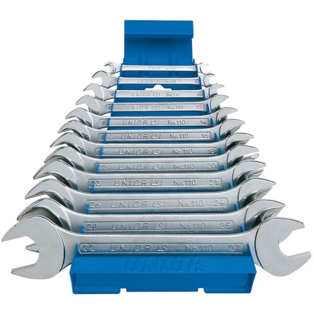 GARNITURA VILIČASTIH KLJUČEV UNIOR NA KOVINSKEM STOJALU 1/4"X1.1/4"/12-DELNA ART. 110/1MS (605532)