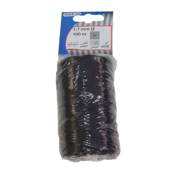 VEČNAMENSKA VRV CONMETALL 1.7 MMX100M ČRNA POLIPROPILEN